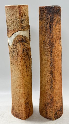 Lot 54 - Nigel Edmondson, a composed pair of stoneware vases