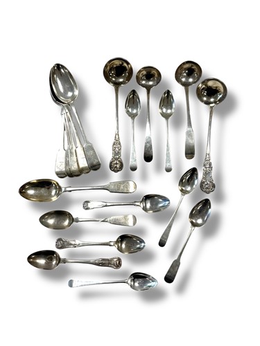 Lot 354 - A collection of Scottish silver flatware, from...