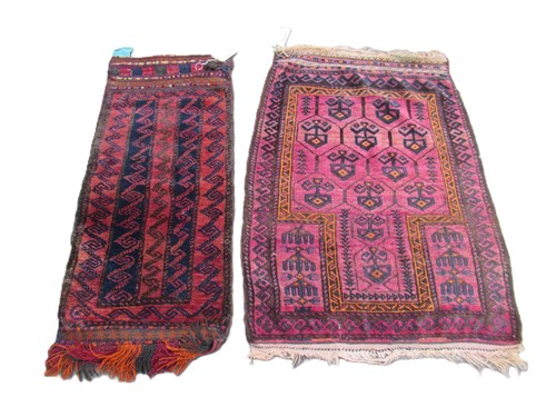 Lot 810 - A Beluchi rug, 120 x 80cm and a Beluchi...