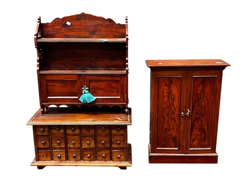 Lot 755 - An Edwardian flame mahogany two door cupboard,...