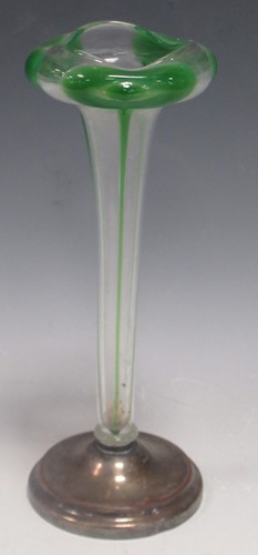 Lot 173 - A William Powell vase with an EPNS base, 23cm...