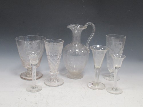 Lot 111 - A collection of glasses, to include a large...