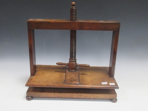 Lot 77 - A 19th-century rosewood book press, 40cm wide