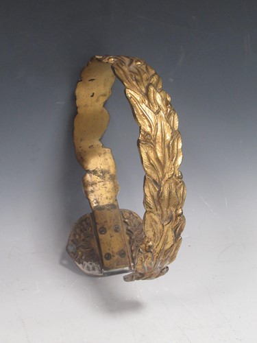 Lot 92 - A pair of brass candlesticks (one sconce...