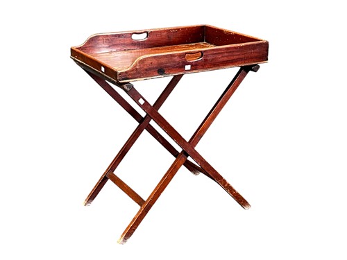 Lot 739 - A 19th century mahogany butler's tray on...