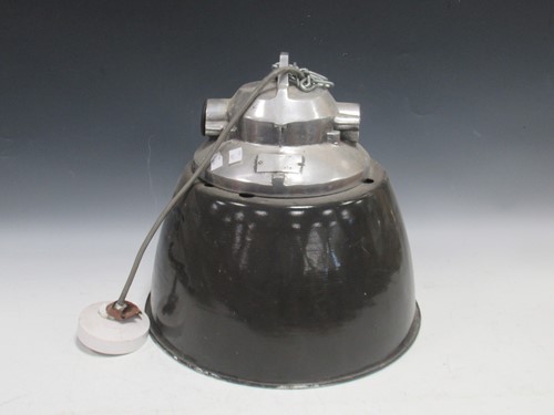Lot 78 - A 20th century industrial pendant ceiling light