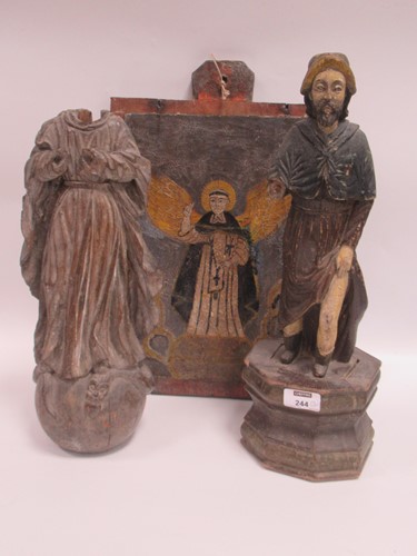 Lot 244 - Two 19th/20th century Philippines carved wood...
