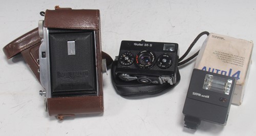 Lot 151 - A Rollei 35 S compact camera, with soft case;...