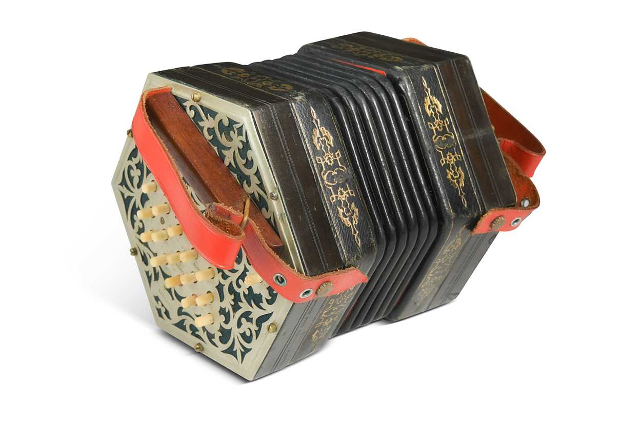 Lot 586 - Pollitt's of Oldham, a 32-button Peerless Anglo concertina