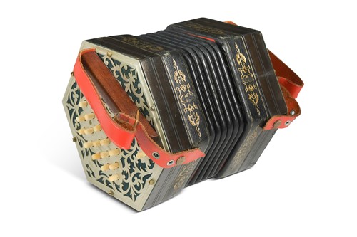 Lot 586 - Pollitt's of Oldham, a 32-button Peerless Anglo concertina
