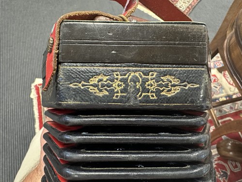 Lot 586 - Pollitt's of Oldham, a 32-button Peerless Anglo concertina