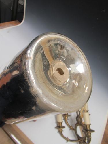 Lot 70 - A double walled Art Deco mirror glass vase,...