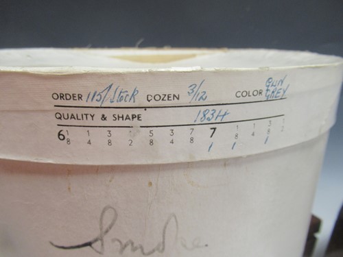 Lot 97 - Lock and Co grey top hat, in white card Lock &...