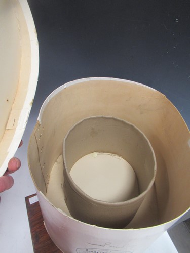 Lot 97 - Lock and Co grey top hat, in white card Lock &...