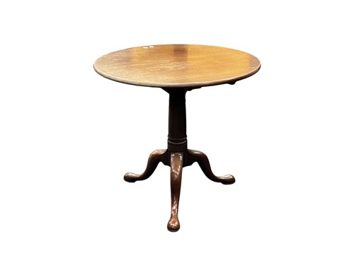 Lot 727 - A George III and later mahogany tripod...