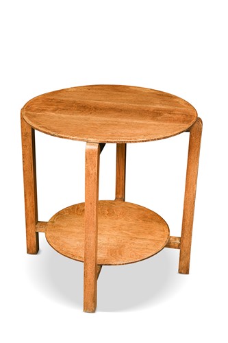 Lot 203 - In the manner of Heal's, an Art Deco pale oak occasional table, circa 1930