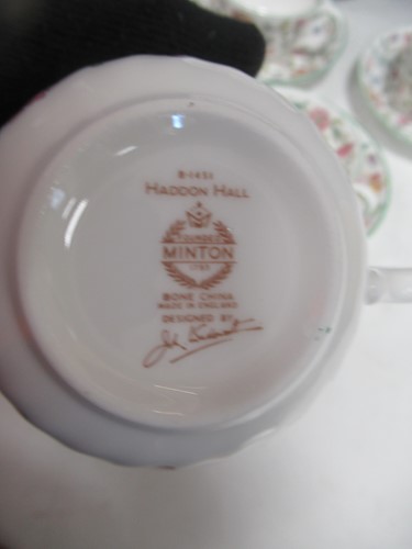 Lot 114 - A Minton Haddon Hall pattern tea service for...