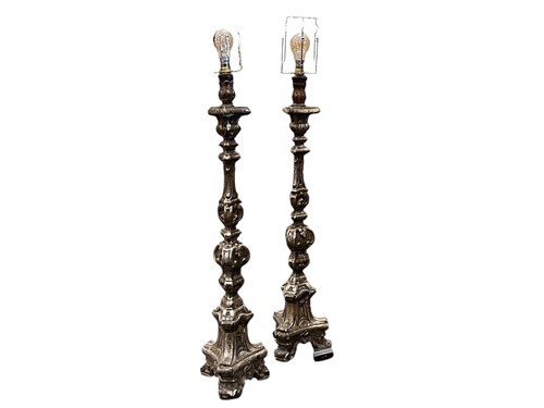 Lot 763 - A 17th or 18th century pair of silvered and...