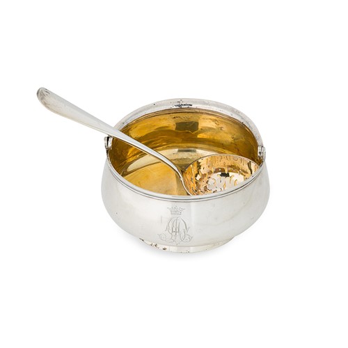Lot 379 - A Russian metalwares silver sugar bowl and sifter, possibly once the property of Prince Dmitri Alexandrovich Romanov