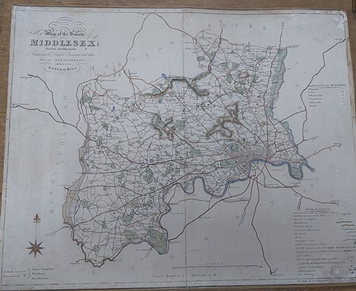 Lot 288 - A 19th century Electoral Map of Outer London,...