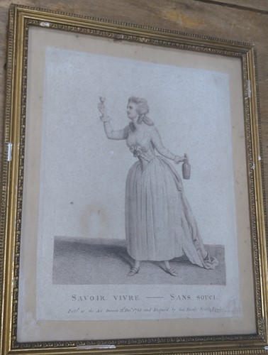 Lot 565 - Pair of framed 18th century stipple engravings...