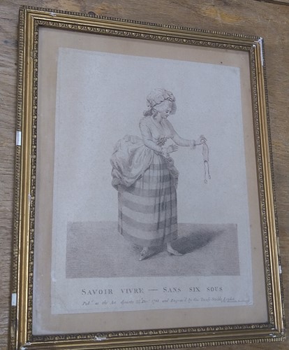 Lot 565 - Pair of framed 18th century stipple engravings...