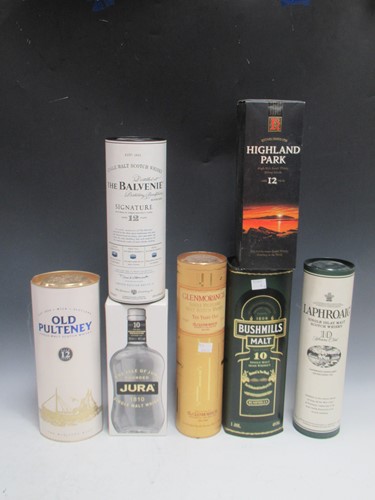 Lot 197 - Seven various bottles of single malt...