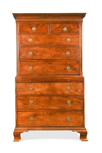 Lot 399 - A George III mahogany chest on chest