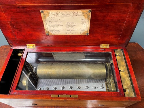 Lot 585 - A rosewood musical box by Nicole Freres, Geneva, 19th century