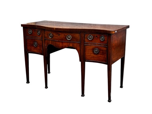 Lot 713 - A Regency mahogany sideboard of serpentine...