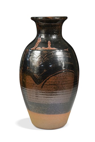 Lot 52 - Michael (Mick) Casson OBE (1925-2003), a large stoneware baluster vase