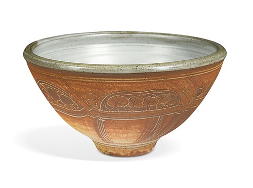 Lot 53 - Michael (Mick) Casson OBE (1925-2003), a large stoneware footed bowl