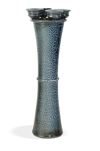 Lot 60 - Jane Hamlyn (1940-), a large salt-glazed candlestand