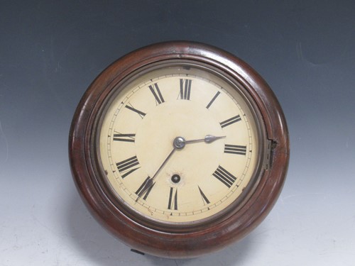 Lot 85 - A 19th century wall clock with enamelled dial...