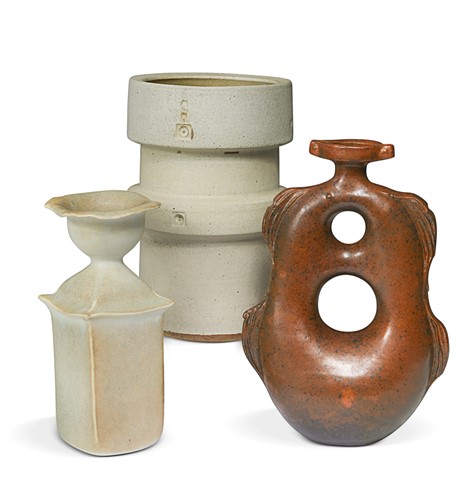 Lot 61 - Geoffrey Eastop (1921-2014), a porcelain cup on stand form