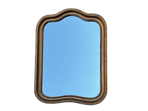 Lot 748 - A gilt framed wall mirror with curved frame...