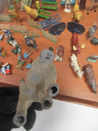 Lot 154 - Painted lead zoo animals by Britains and Hill...