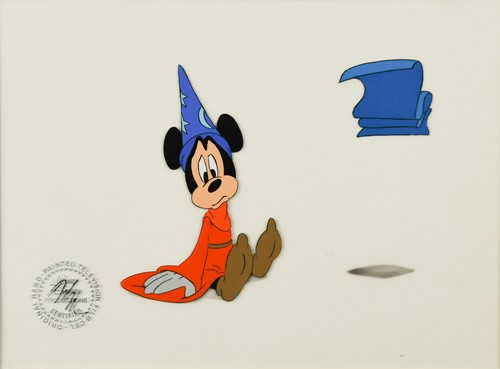 Lot 136 - A Disney animation stereo cel, featuring 'Mickey as Sorcerer'