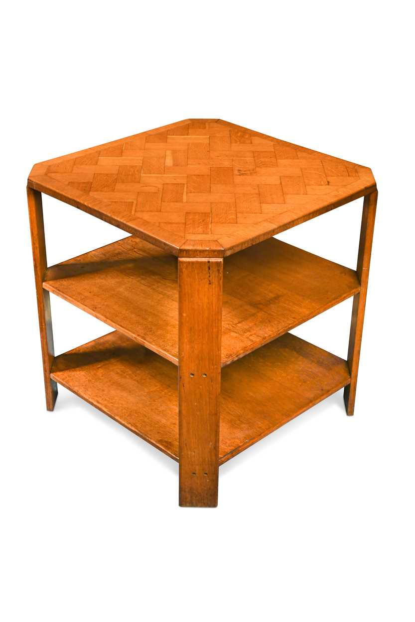 Lot 209 - An Art Deco pale oak book table in the manner of Heal's, circa 1930