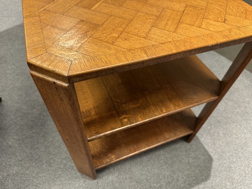 Lot 209 - An Art Deco pale oak book table in the manner of Heal's, circa 1930