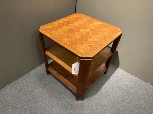 Lot 209 - An Art Deco pale oak book table in the manner of Heal's, circa 1930