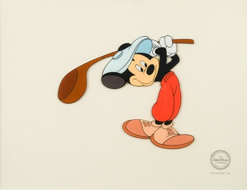 Lot 135 - A limited edition Disney animation stereo cel, featuring 'Mickey as Golfer'