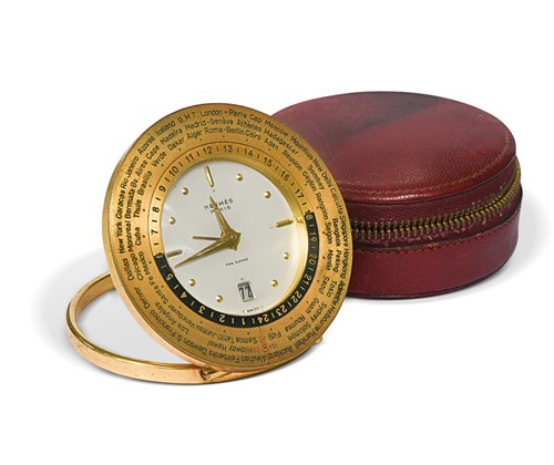 Lot 121 - Hermes, an eight-day travelling clock, 1960s
