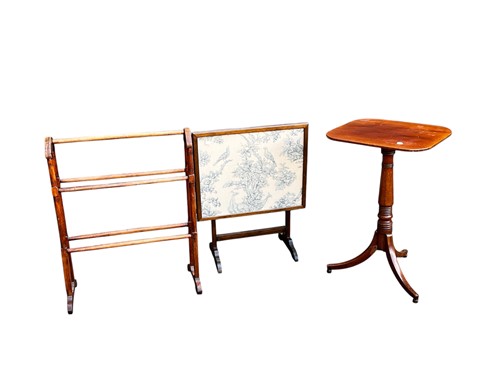 Lot 726 - A tilt top table, retail label for...