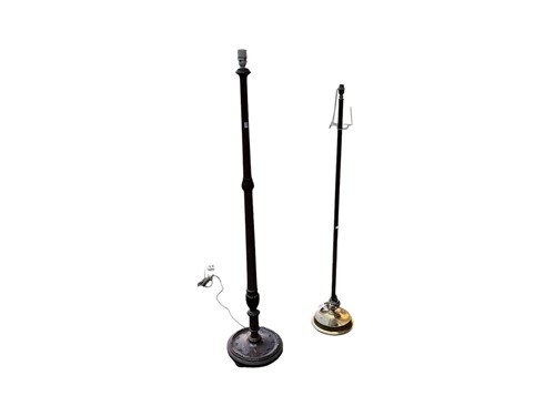 Lot 743 - Two floor standing standard lamps, one...