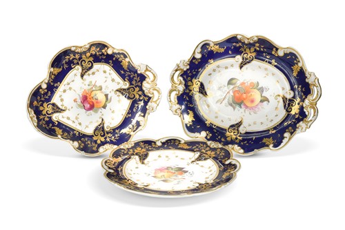 Lot 572 - A Staffordshire dessert service, 19th century