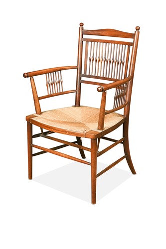 Lot 181 - A Morris style Sussex-type elbow chair