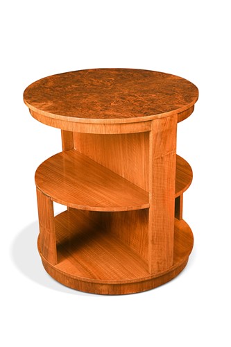 Lot 234 - An Art Deco figured walnut occasional table, 1930s