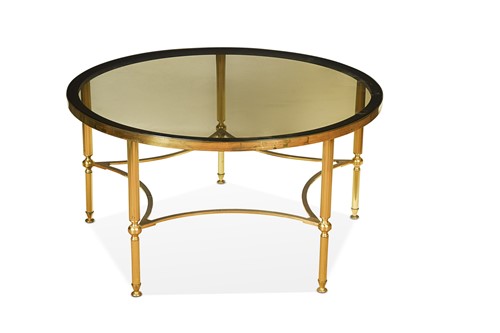 Lot 272 - A circular brass coffee table