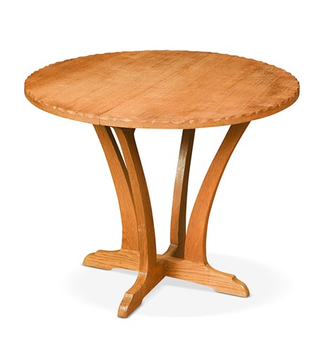 Lot 194 - A Cotswold School oak occasional table